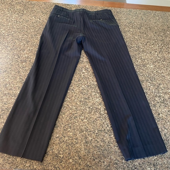 Classic Men’s Black Pinstripe Trousers Size 36 - Picture 2 of 4